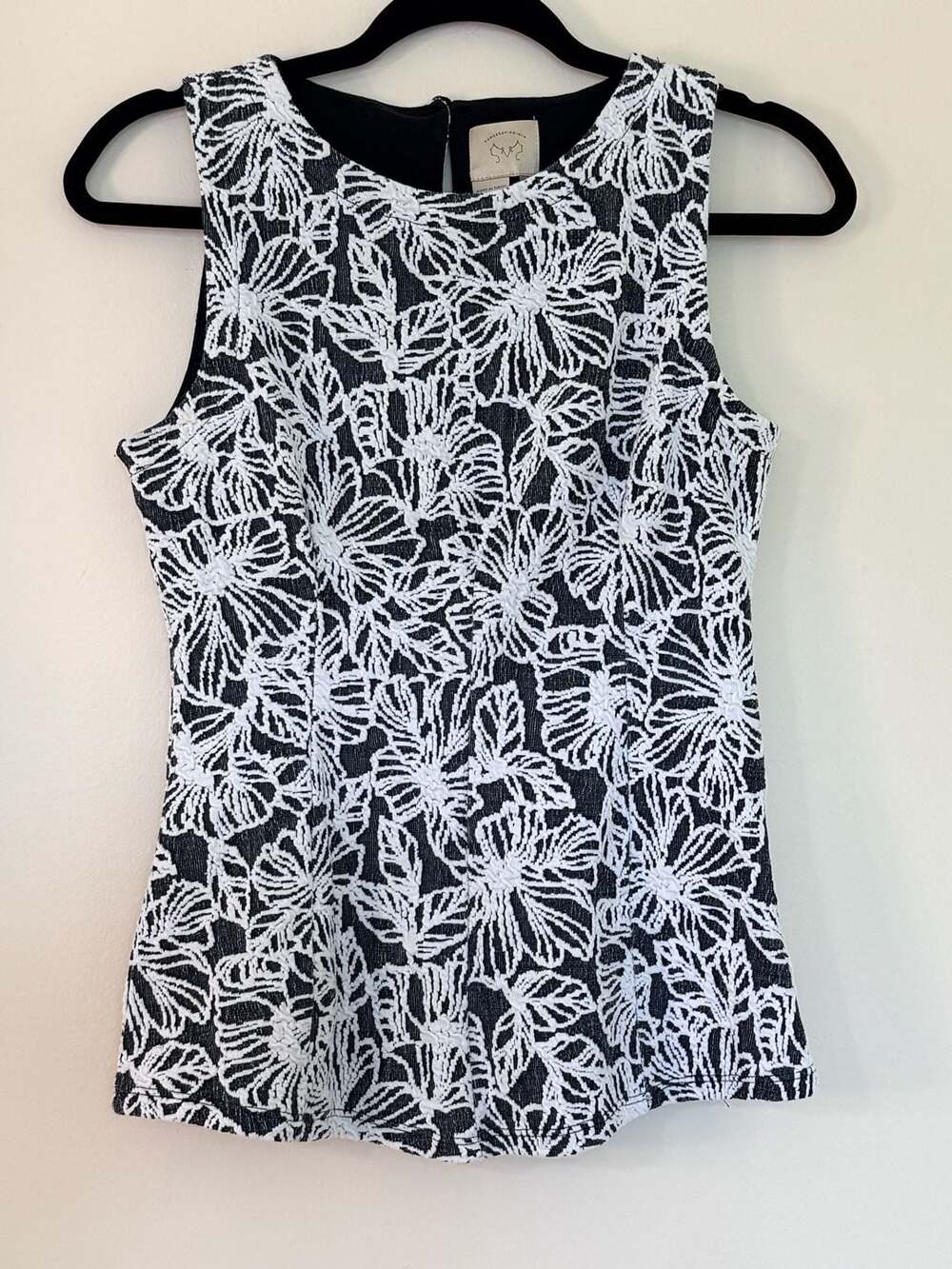 Anthropologie Vanessa Virginia Petra Jacquard Floral Peplum Top